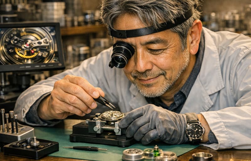 時計修理技師の仕事の様子のイメージ画像