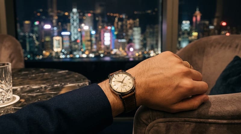 成功者の腕に付けた時計のイメージ