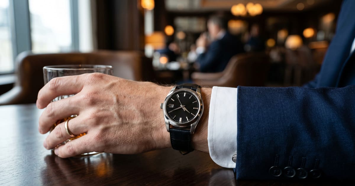 細腕のメンズに似合う腕時計のイメージ